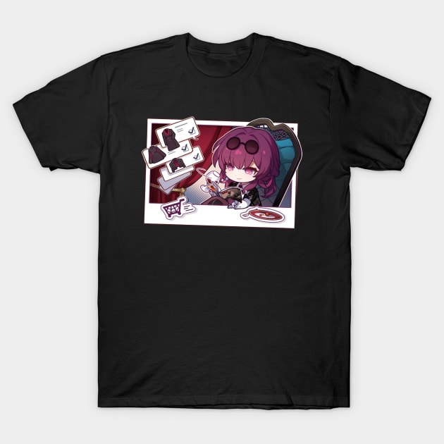 Honkai Star Rail Chibi Kafka Coats T-Shirt by HoyoStan